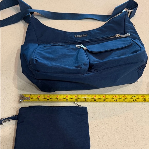 Baggallini Blue Shoulder Bag with Pouch RFID - Picture 13 of 15